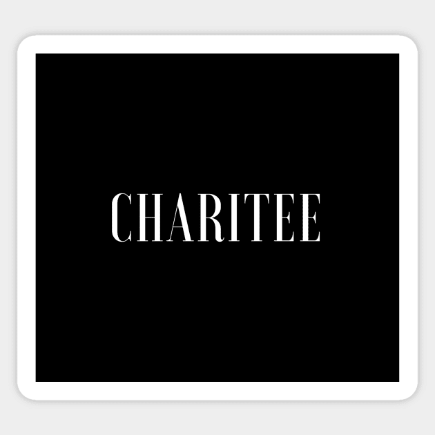 Charitee Black Standard Sticker by Charitee